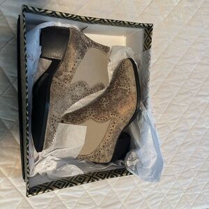 Charles By Charles David Tan and Cream Ankle Boots